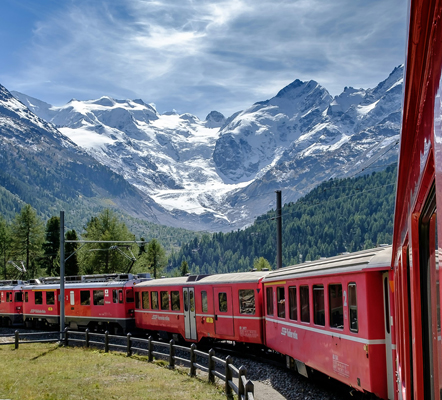 Pielgrzymka pociągiem przez Alpy